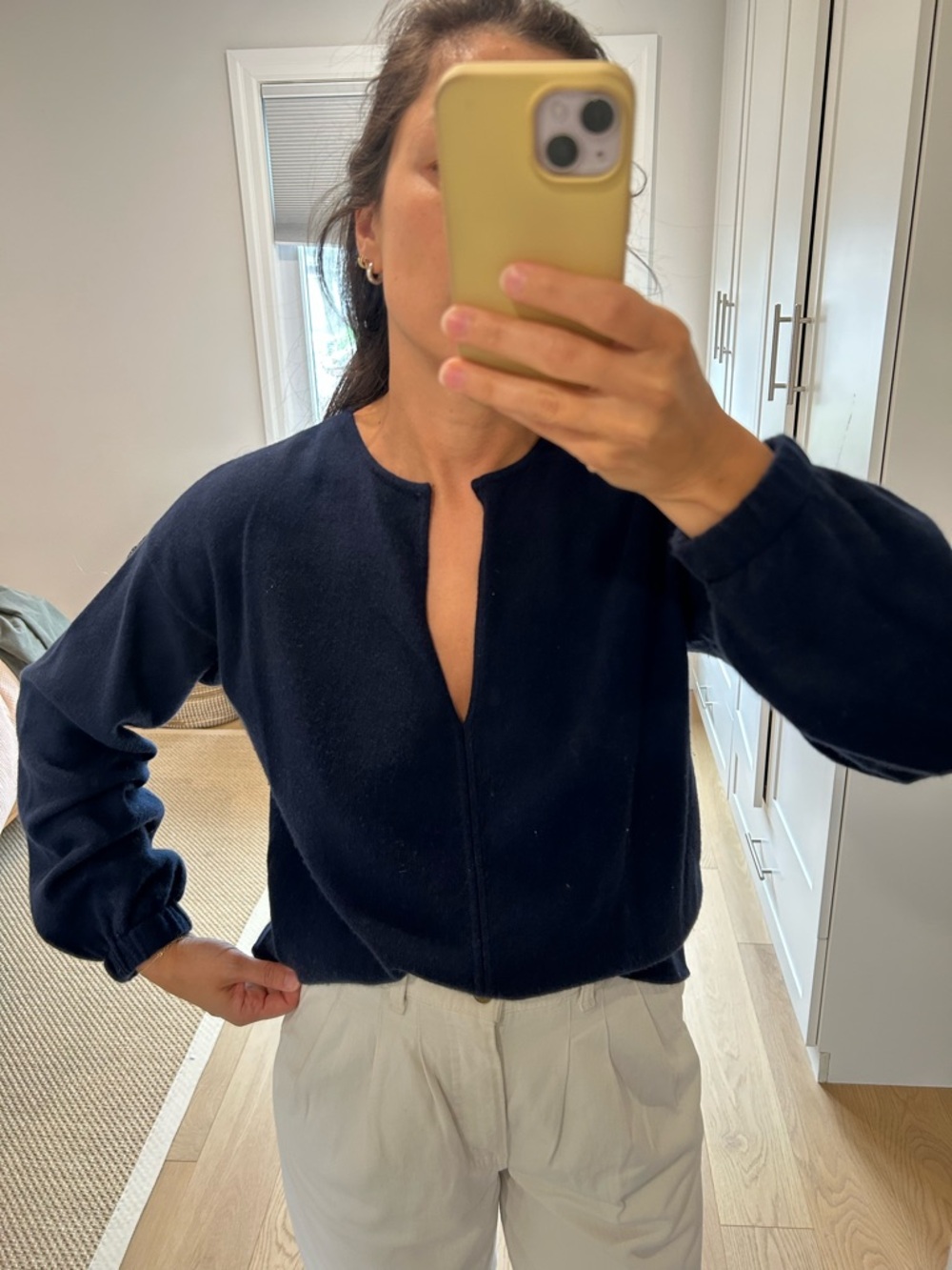 Club Monaco Navy cashmere sweater